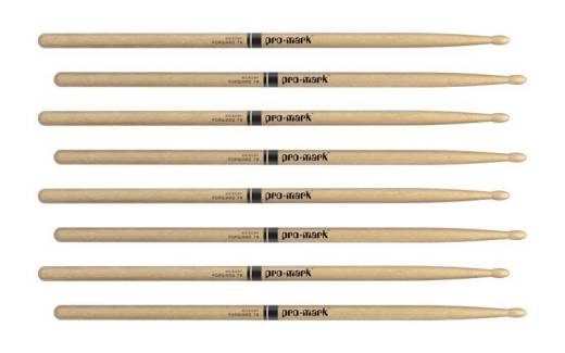 Promark - Forward Lacquered Hickory Drumsticks (4-Pack) - 7A