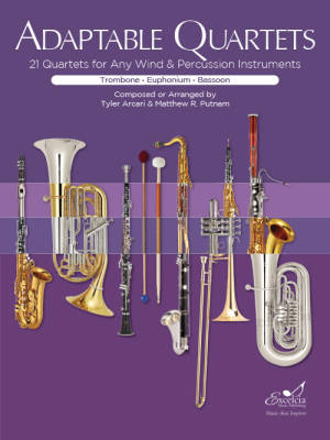 Excelcia Music Publishing - Adaptable Quartets - Putnam/Arcari - Bass Clef Instruments - Book
