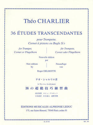 Alphonse Leduc - 36 Etudes Transcendantes - Charlier/Delmotte - Trumpet - Book