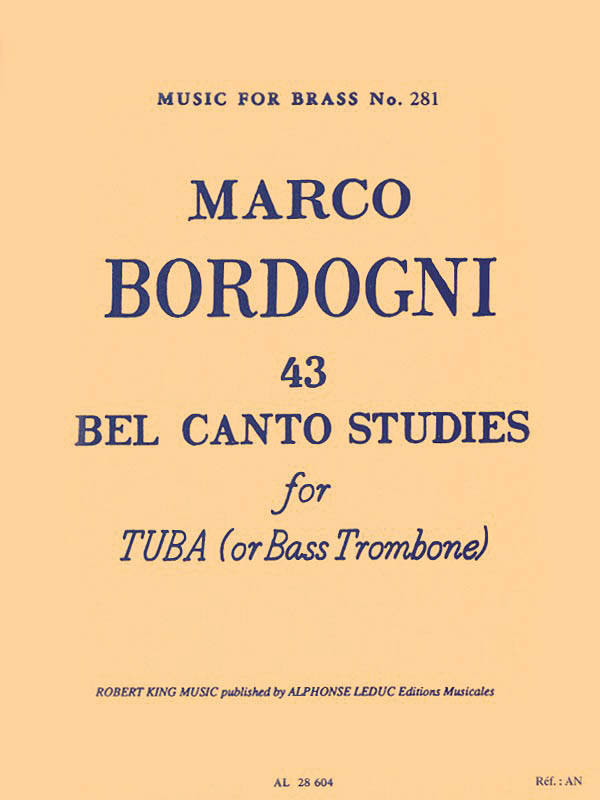 43 Bel Canto Studies - Bordogni - Tuba/Bass Trombone - Book