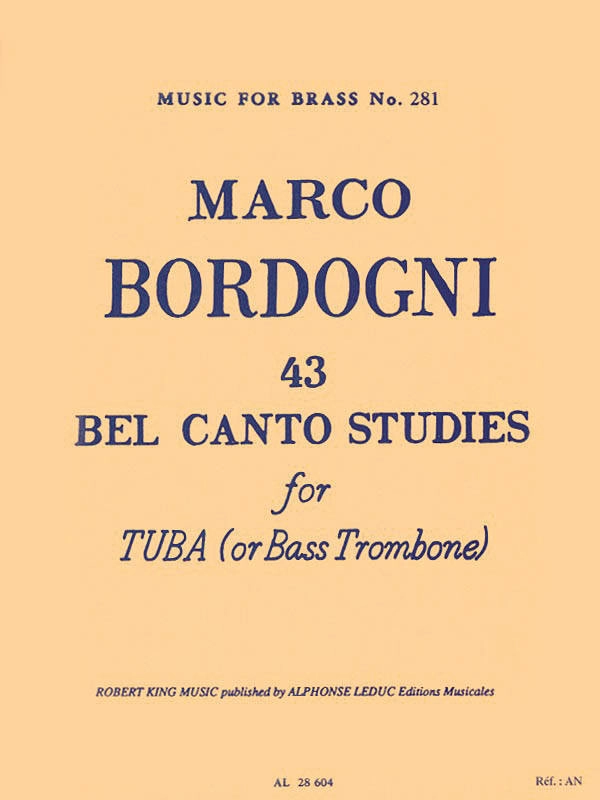 43 Bel Canto Studies - Bordogni - Tuba/Bass Trombone - Book