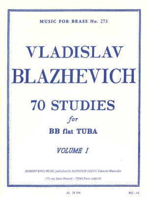 Alphonse Leduc - 70 Studies for Bb Tuba, Volume I - Blazhevich/King - Tuba - Book