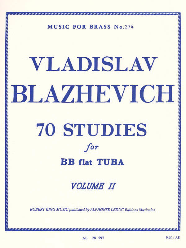 70 Studies for BBb Tuba, Volume II - Blazhevich/King - Tuba - Book