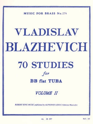 Alphonse Leduc - 70 Studies for BBb Tuba, Volume II - Blazhevich/King - Tuba - Book