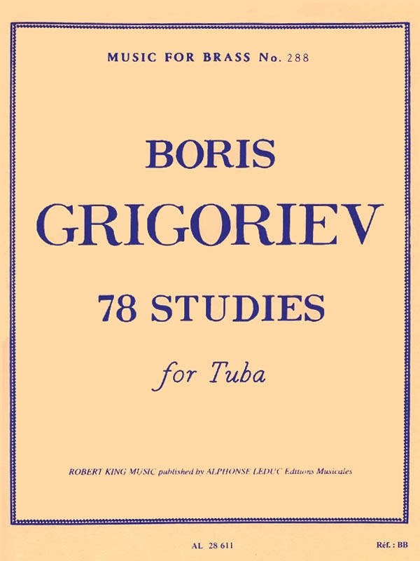 78 Studies - Grigoriev - Tuba - Book