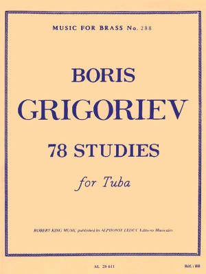 Alphonse Leduc - 78 Studies - Grigoriev - Tuba - Book