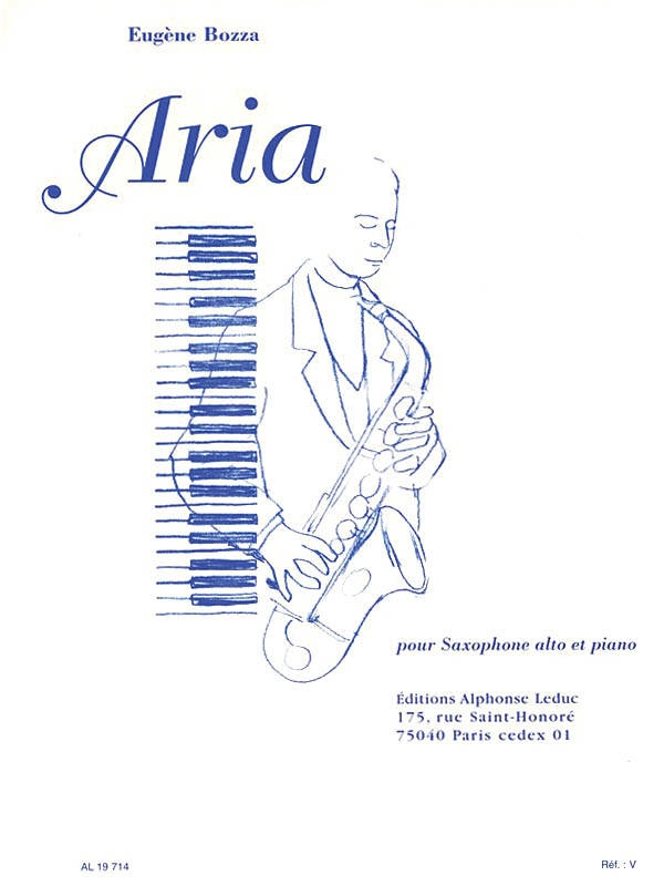 Aria - Bozza - Alto Saxophone/Piano - Sheet Music