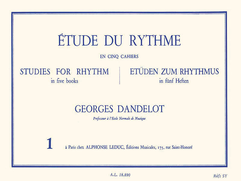 Etude du Rythme, Volume 1 - Dandelot - Sight Reading - Book