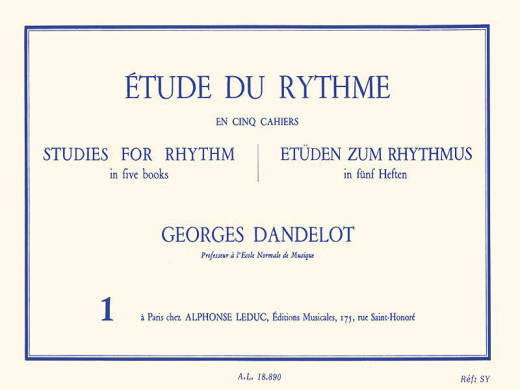 Alphonse Leduc - Etude du Rythme, Volume 1 - Dandelot - Sight Reading - Book