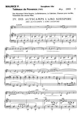 Tableaux de Provence - Maurice - Alto Saxophone/Piano - Book