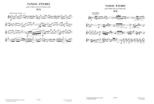 Tango: Etudes ou Etudes tanguistiques - Piazzolla - Flute or Violin - Book