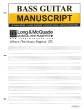 Long & McQuade - Bass Guitar Manuscript Paper - 10 TAB Systems/3-Hole Punched - Pad