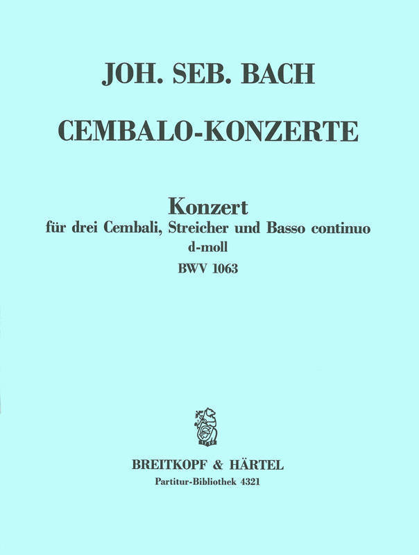 Concerto In D Min, BWV.1063 - Bach - 3 Harpsichords/Strings/Basso Continuo