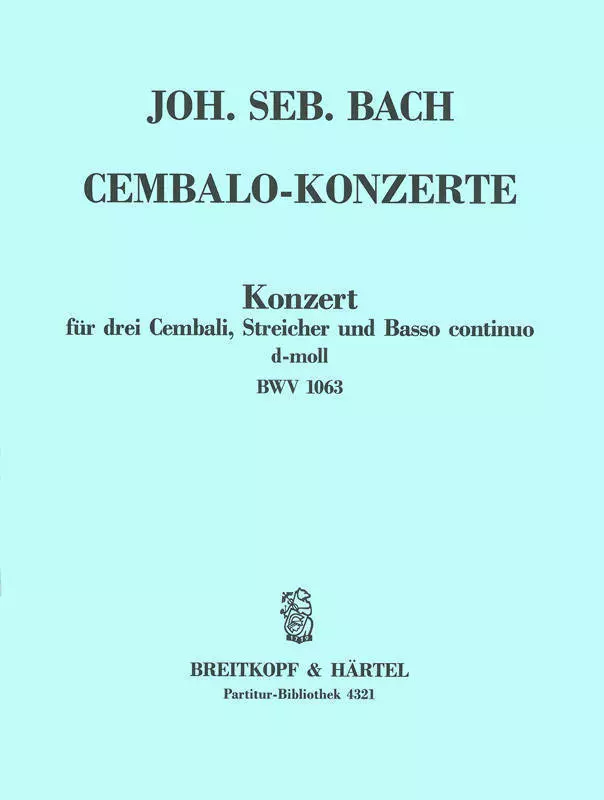 Concerto In D Min, BWV.1063 - Bach - 3 Harpsichords/Strings/Basso Continuo