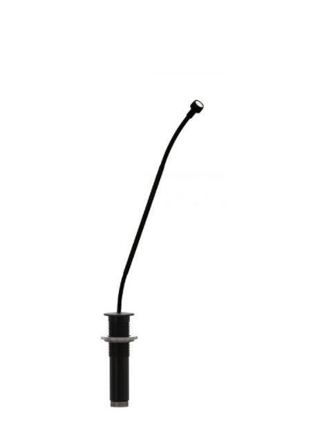 IMR10-B Cardioid Installation Microphone with 10\'\' Rigid Center Gooseneck - Black