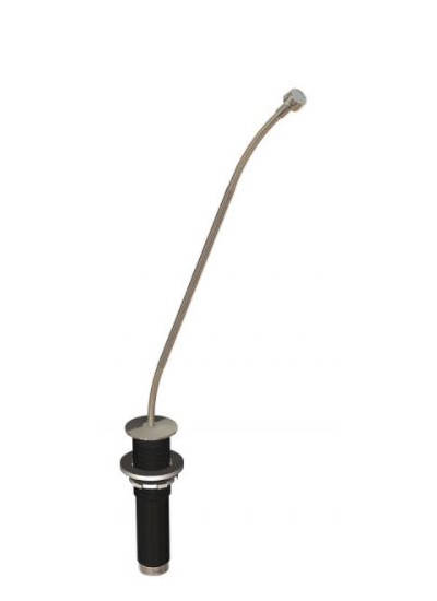 IMR10-SS Cardioid Installation Microphone with 10\'\' Rigid Center Gooseneck - Stainless Steel