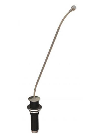 IMR12-SS Cardioid Installation Microphone with 12\'\' Rigid Center Gooseneck - Stainless Steel