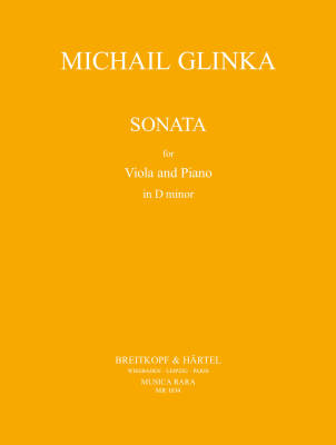 Musica Rara - Sonata in D minor - Glinka/Borisovsky - Viola/Piano - Sheet Music