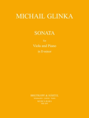 Musica Rara - Sonata in D minor - Glinka/Borisovsky - Viola/Piano - Sheet Music