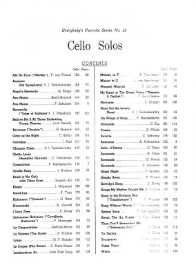 Cello Solos: Everybody\'s Favorite Series, Volume 40 - Cello/Piano - Book/Insert
