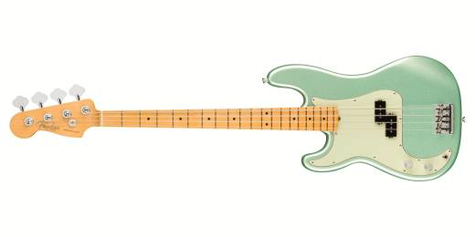 Fender - American Professional II Precision Bass with Case, Left-Handed - Mystic Surf Green