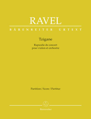 Baerenreiter Verlag - Tzigane - Ravel - Violin, w/Piano or Orchestra
