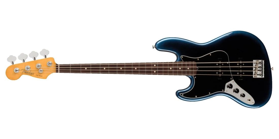 American Professional II Jazz Bass with Case, Left-Handed - Dark Night