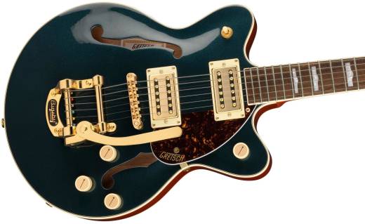G2657TG Streamliner Center Block Jr. Double-Cut with Bigsby and Gold Hardware FSR, Laurel Fingerboard - Midnight Sapphire