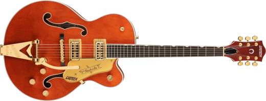 Gretsch Guitars - G6120TG Players Edition Nashville Hollow Body with String-Thru Bigsby and Gold Hardware - Orange Stain