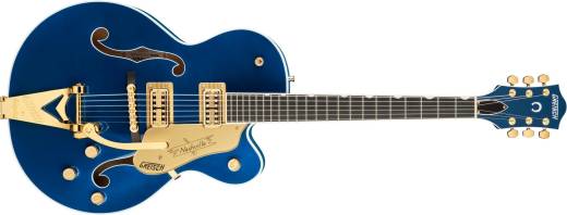 Gretsch Guitars - G6120TG Players Edition Nashville Hollow Body with String-Thru Bigsby and Gold Hardware - Azure Metallic