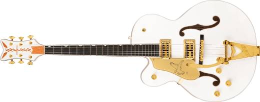 Gretsch Guitars - G6136TG-LH Players Edition Falcon Hollow Body with String-Thru Bigsby and Gold Hardware, Left-Handed - White