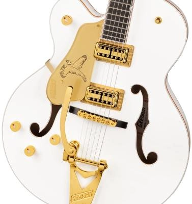 G6136TG-LH Players Edition Falcon Hollow Body with String-Thru Bigsby and Gold Hardware, Left-Handed - White