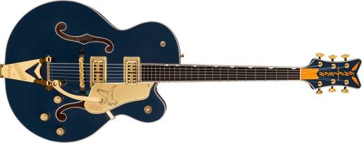 Gretsch Guitars - G6136TG Players Edition Falcon Hollow Body with String-Thru Bigsby and Gold Hardware - Midnight Sapphire
