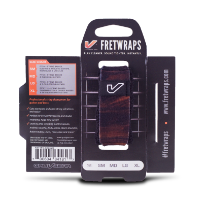 Gruv Gear - FretWraps String Muter/Dampener (1-Pack) Large, Walnut