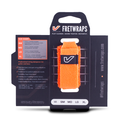 Gruv Gear - FretWraps String Muter/Dampener (1-Pack) Large, Orange
