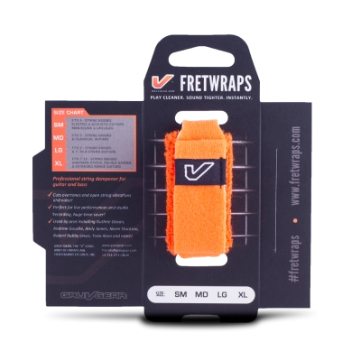 Gruv Gear - FretWraps String Muter/Dampener (1-Pack) Large, Orange