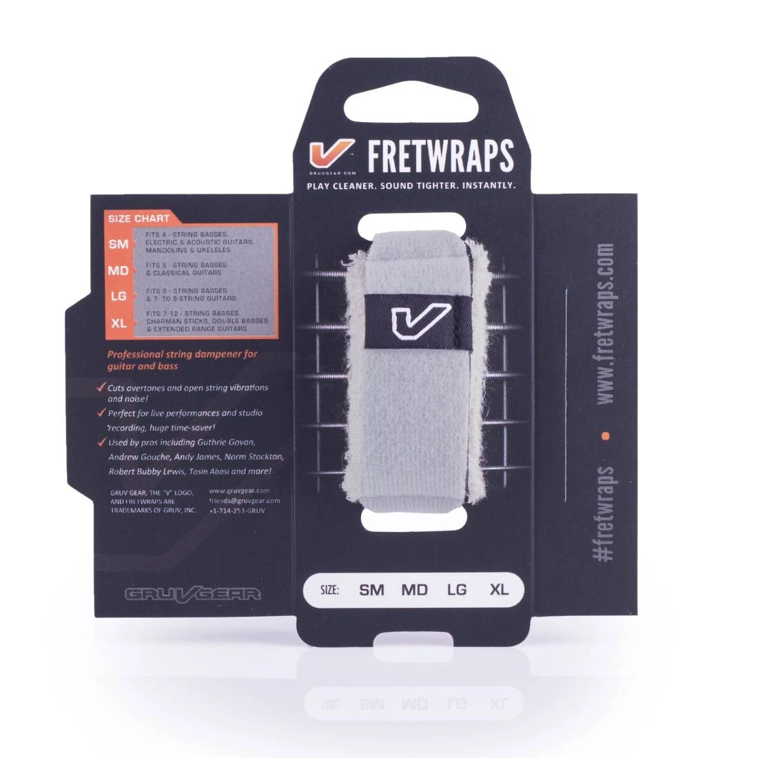 FretWraps String Muter/Dampener (1-Pack) Large, White