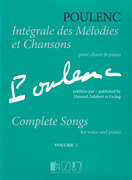 Hal Leonard - Complete Songs, Vol.3 - Poulenc - Voice/Piano - Book