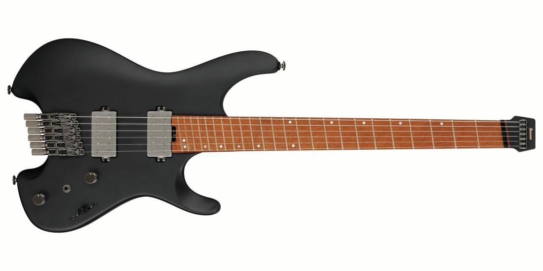 QX52 Headless Electric Guitar with Gigbag - Black Flat