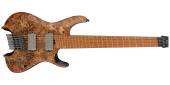 Ibanez - QX527PB 7-String Headless Electric Guitar with Gigbag - Antique Brown Stained