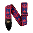 Ernie Ball - Red & Blue Peace Love Dove Strap