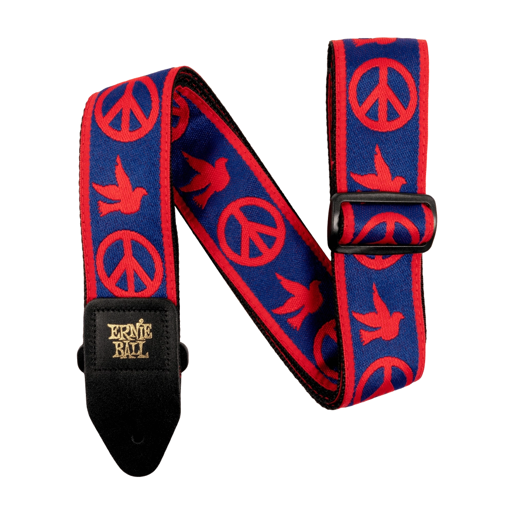 Red & Blue Peace Love Dove Strap