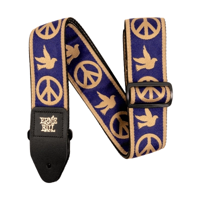 Ernie Ball - Navy Blue & Beige Peace Love Dove Strap