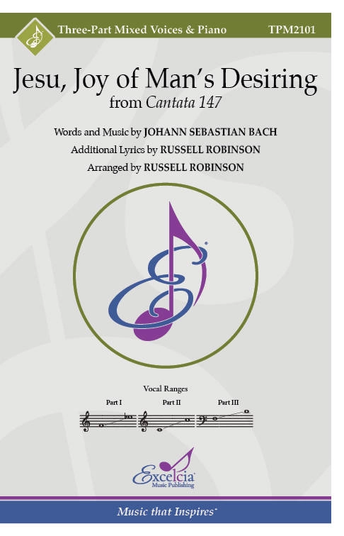 Jesu, Joy of Man\'s Desiring from Cantata 147 - Bach/Robinson - 3pt Mixed