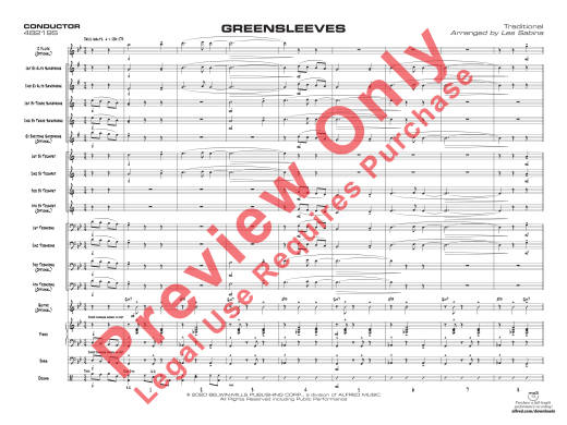 Greensleeves - Sabina - Jazz Ensemble - Gr. 2