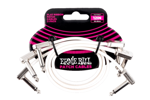 Ernie Ball - 12 Flat Ribbon Cable 3 Pack - White