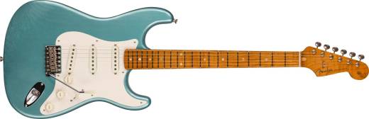 Fender Custom Shop - Limited Edition Roasted Pine Stratocaster DLX Closet Classic, 1-Piece Roasted AAA Flame Maple Neck and Fingerboard - Aged Teal Green Metallic