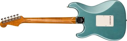 Limited Edition Roasted Pine Stratocaster DLX Closet Classic, 1-Piece Roasted AAA Flame Maple Neck and Fingerboard - Aged Teal Green Metallic