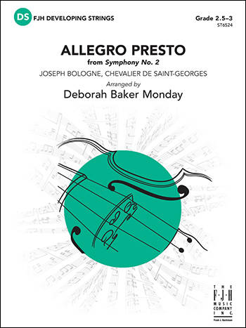 Allegro Presto (from Symphony No. 2) - Bologne/Monday - String Orchestra - Gr. 2.5-3