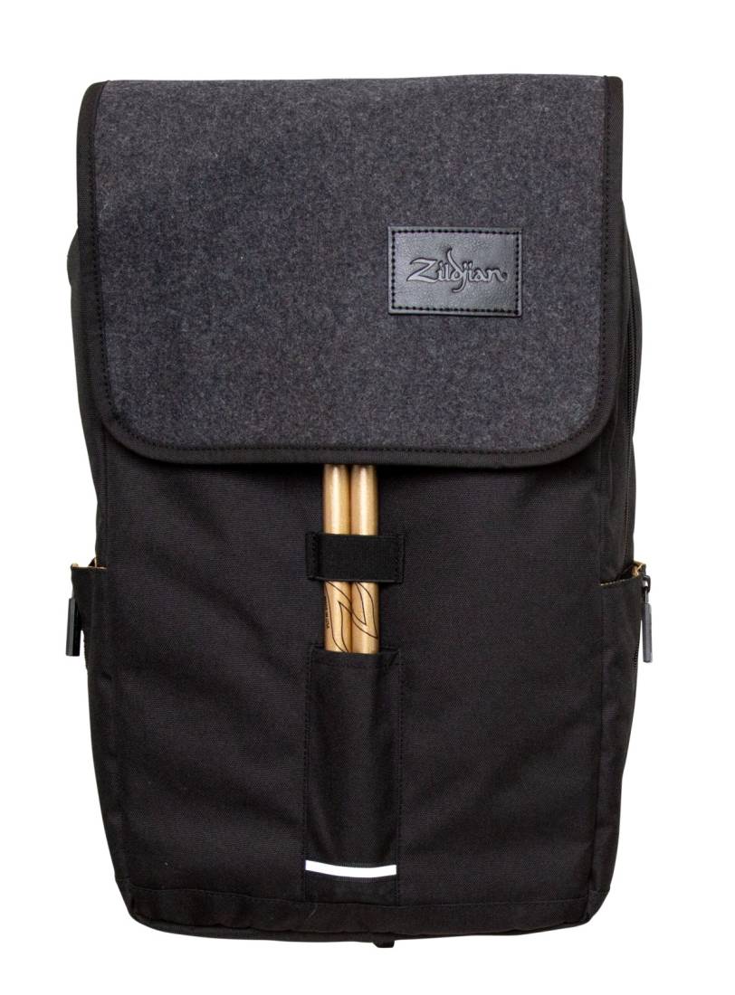 Gray Flap Black Laptop Backpack